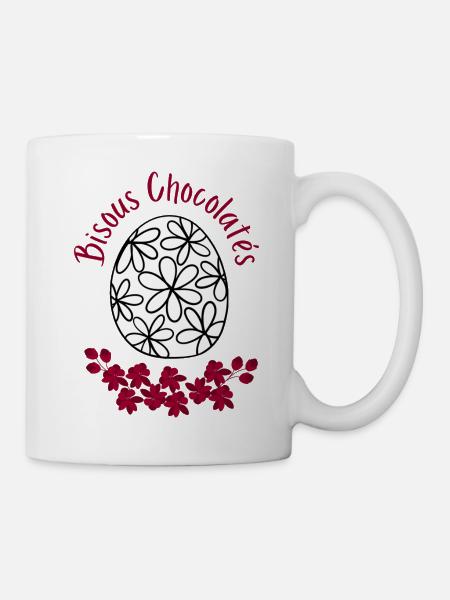 Bisous Chocolatés - Mug blanc - blanc