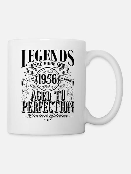 Vintage Né(e) un mois de 1956 anniversaire - Mug blanc - blanc