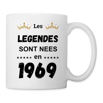 Die Legenden wurden 1969 geboren - Tasse - Weiß - Rechts