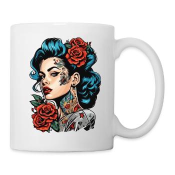 Rockabilly / Pin-up Girl / Girl Power / Années 50 - Mug blanc - blanc - Droite