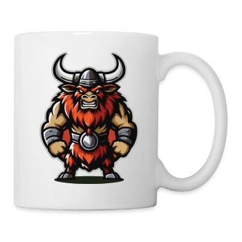 Vikings Enragés aux Cornes de Taureau - Mug blanc - blanc - Droite