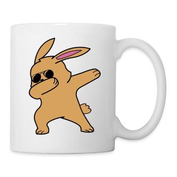 dabbing rabbit - Tasse - Weiß - Rechts