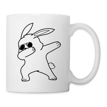 dabbing rabbit - Tasse - Weiß - Rechts