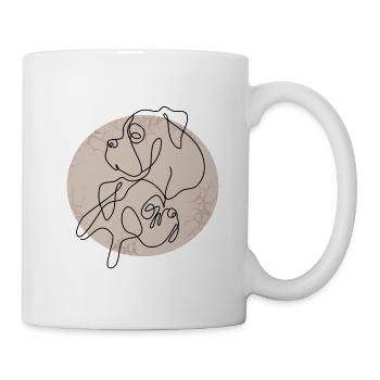 BOXER DOG TWO BOXERS ONE LINE - Mug - white - Right