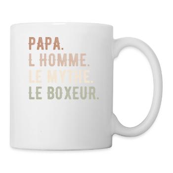 DAD, DER MANN, DER MYTHOS, DER BOXER - Tasse - Weiß - Rechts