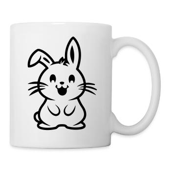Hase Ostern - Tasse - Weiß - Rechts