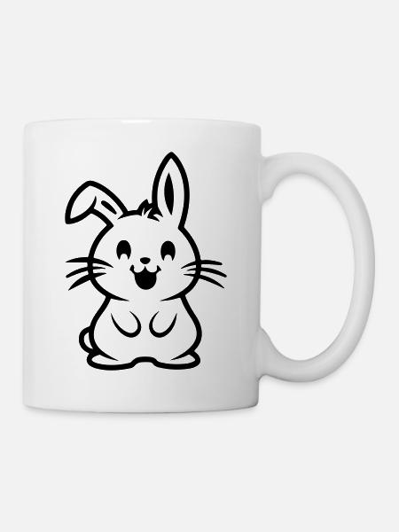 Hase Ostern - Tasse - Weiß