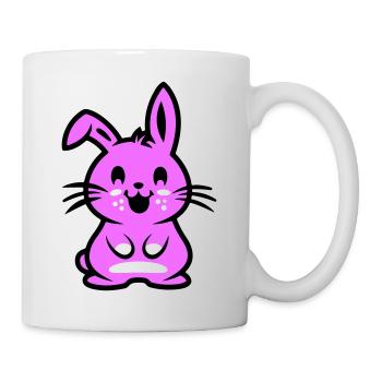 Ostern Symbol Hase - Tasse - Weiß - Rechts