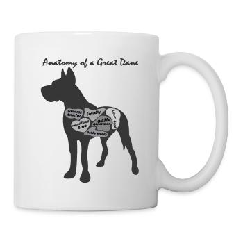 ANATOMIE EINER DEUTSCHEN DOGGE - Tasse - Weiß - Rechts