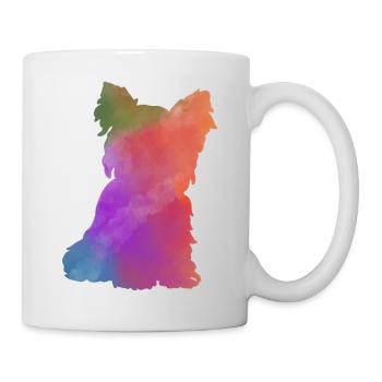 CHIEN D’YORK COLORÉ - Mug blanc - blanc - Droite