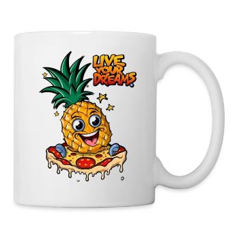 Pineapple Pizza Hawaii: Dreams come true - Mug - white - Right