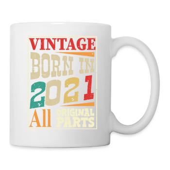Vintage born in 2021 - Original parts - Mug blanc - blanc - Droite