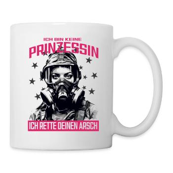 T-shirt princesse pompier - Mug blanc - blanc - Droite