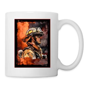 Pompiers pompiers de sauvetage - Mug blanc - blanc - Droite