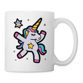 Tanzendes Einhorn Unicorn Dabbing - Tasse - Weiß - Rechts