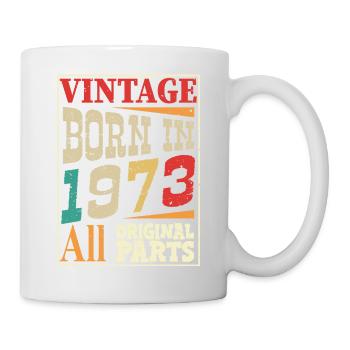 Vintage born in 1973 - Original parts - Mug blanc - blanc - Droite
