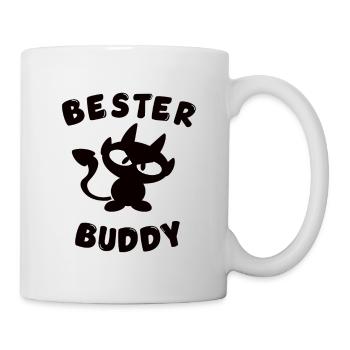 cooles bester Buddy Design mit Teufelchen - Tasse - Weiß - Rechts
