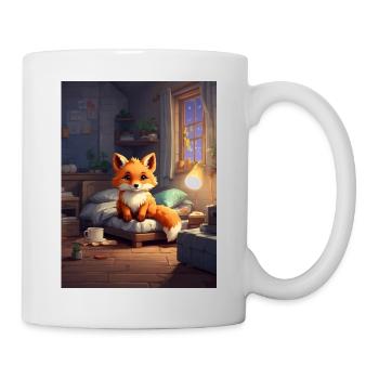 Pixelart cute Fox - Tasse - Weiß - Rechts
