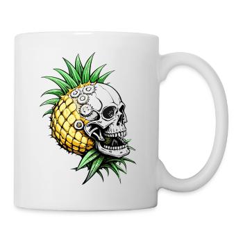 Crâne d’ananas // Crâne ananas fruit FS0064 - Mug blanc - blanc - Droite