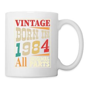 Vintage born in 1984 - Original parts - Mug blanc - blanc - Droite