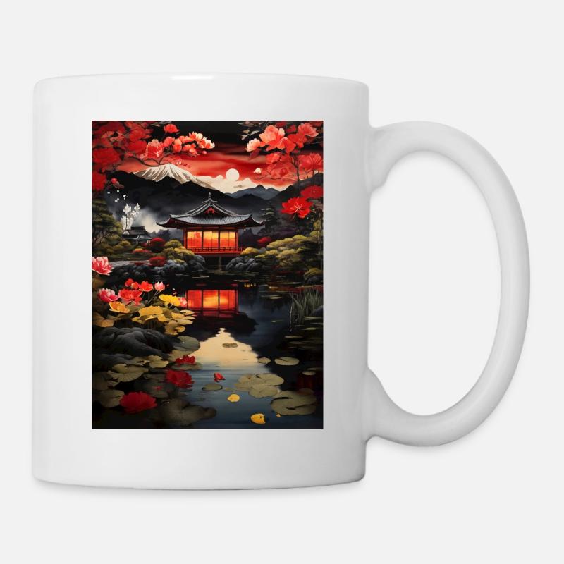 Peinture d’illustration d’art japonais - Mug blanc - blanc