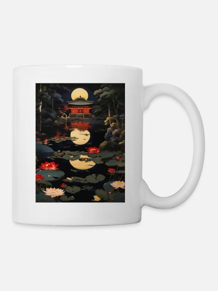 Japanische Kunst Illustration Malerei - Tasse - Weiß