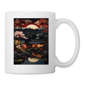 Japanese Art Illustration Painting - Mug - white - Right