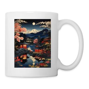 Peinture d’illustration d’art japonais - Mug blanc - blanc - Droite