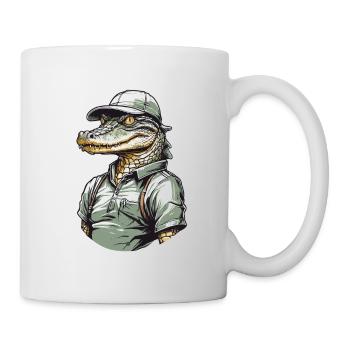 Crocodile Golfer Aesthetic Golfer Streetwear - Mug - white - Right