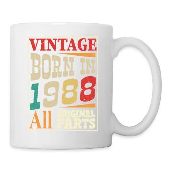 Vintage born in 1988 - Original parts - Mug blanc - blanc - Droite