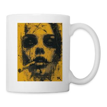 The Woman - Skull, Totenkopf, Pentagramm - Tasse - Weiß - Rechts