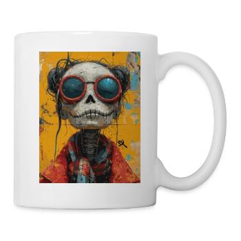 The Woman - Skull, Totenkopf, Pentagramm - Tasse - Weiß - Rechts