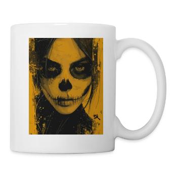 The Woman - Skull, Totenkopf, Pentagramm - Tasse - Weiß - Rechts