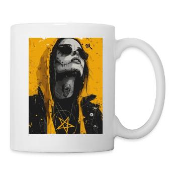 The Woman - Skull, Totenkopf, Pentagramm - Tasse - Weiß - Rechts