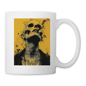 The Woman - Skull, Totenkopf, Pentagramm - Tasse - Weiß - Rechts