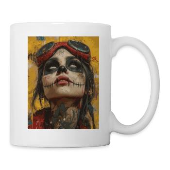 The Woman - Skull, Totenkopf, Pentagramm - Tasse - Weiß - Rechts