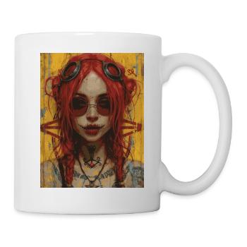 The Woman - Skull, Totenkopf, Pentagramm - Tasse - Weiß - Rechts