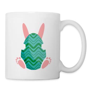 Pâques / Lapin de Pâques / t-shirt humour pâques - Mug blanc - blanc - Droite