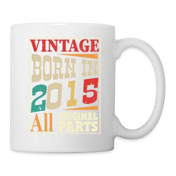 Vintage born in 2015 - Original parts - Mug blanc - blanc - Droite