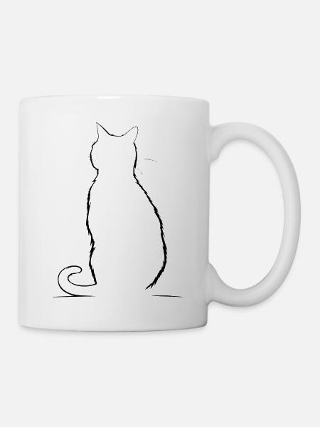Katze, katzenmotiv - Tasse - Weiß
