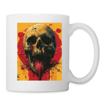 Dark Skull -Totenkopf, Horrormotiv - Tasse - Weiß - Rechts
