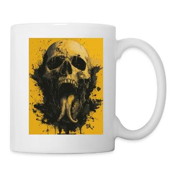 Dark Skull -Totenkopf, Horrormotiv - Tasse - Weiß - Rechts