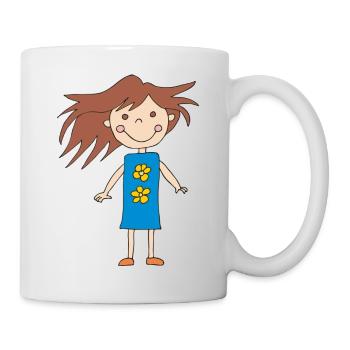 mädchen klein - Tasse - Weiß - Rechts
