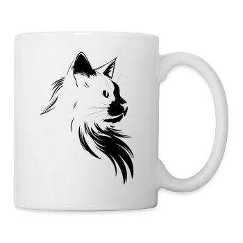 cat, cat motif, cute, gift, gift ideas - Mug - white - Right