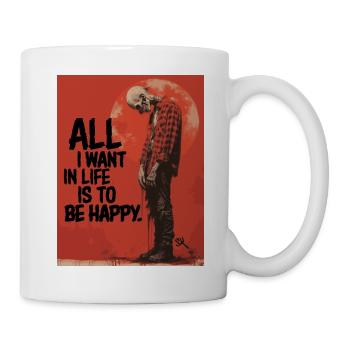 All I Want Clown - Skull, Skelett, Totenkopf - Tasse - Weiß - Rechts