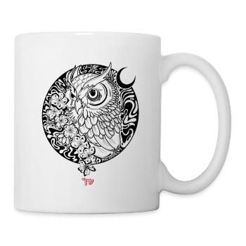Hibou - Mug blanc - blanc - Droite