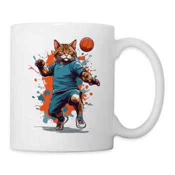 Handball Katze Streetwear & Iconic Style - Tasse - Weiß - Rechts