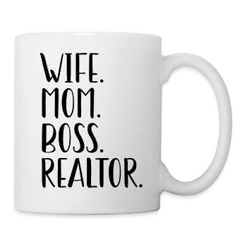 Wife Mom Realtor Cadeau Mother's Day - Mug blanc - blanc - Droite