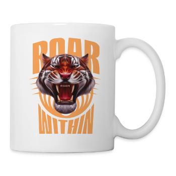 Roaring Lion Tiger Animal Lover Nature Jungle King - Tasse - Weiß - Rechts
