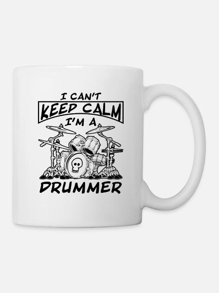 Je ne peux pas garder mon calme, je suis un batteur - Mug blanc - blanc